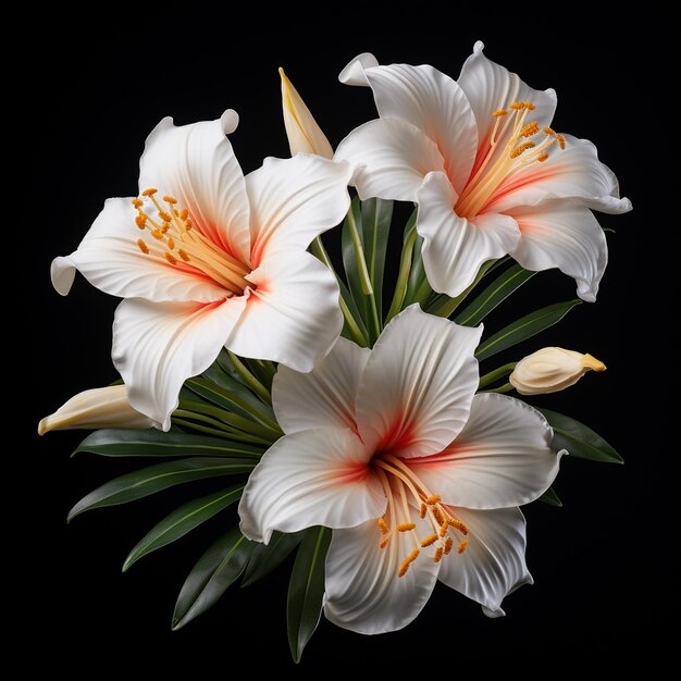 Una magnífica flor tropical de fondo blanco 8k UHD