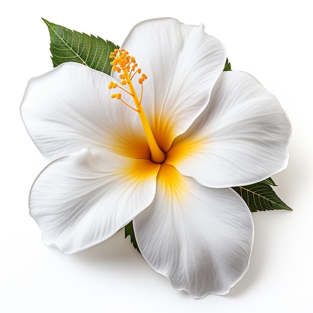 Una magnífica flor tropical de fondo blanco 8k UHD