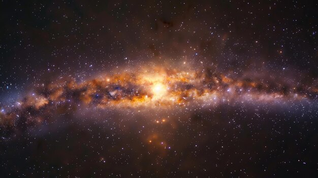 Una magnífica galaxia espiral rodeada de las brillantes estrellas del universo que representan la inmensidad y la belleza del espacio