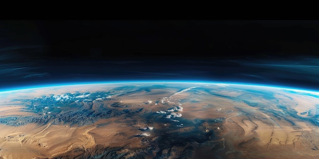 Magnífica vista panorámica de la Tierra desde el espacio para el Día de la Tierra