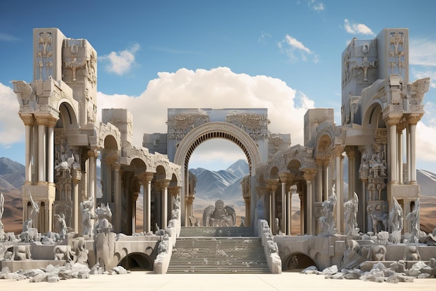 Magnificência de Persépolis Corte do rei Dario em meio à grandeza persa