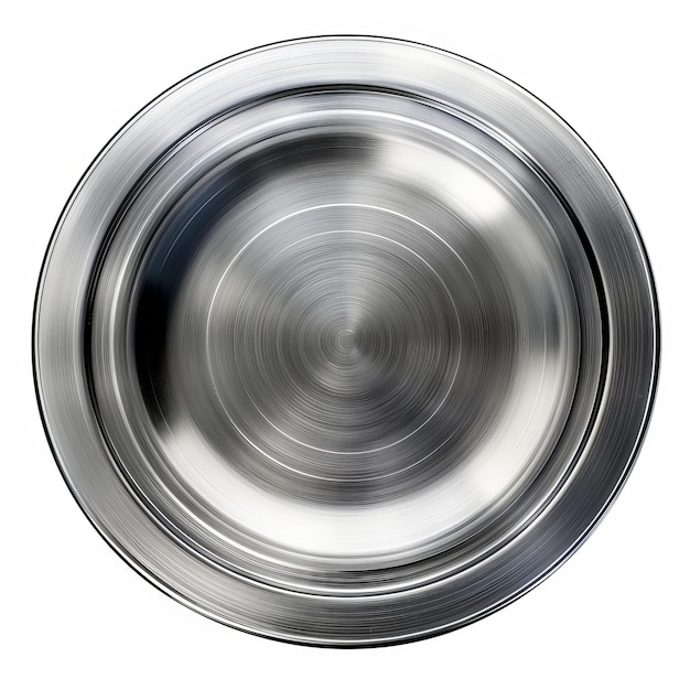 Magnificent Metal Frisbee isolado em fundo branco