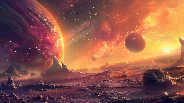 Magnífico astronauta mergulhando arte digital