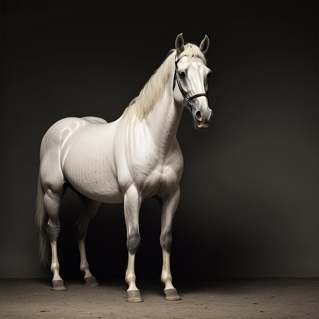 Foto magnífico cavalo de pé