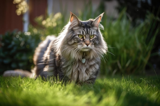 Magnífico gato Maine Coon