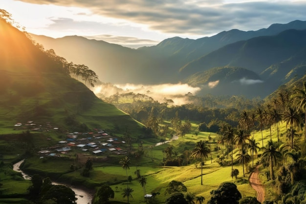 magnífico paisaje del valle de cocora colombia