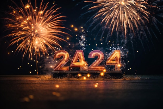 Magníficos fuegos artificiales y relámpagos azules en 2024 Que su carrera se desarrolle tan rápido como el relámpago en 2024