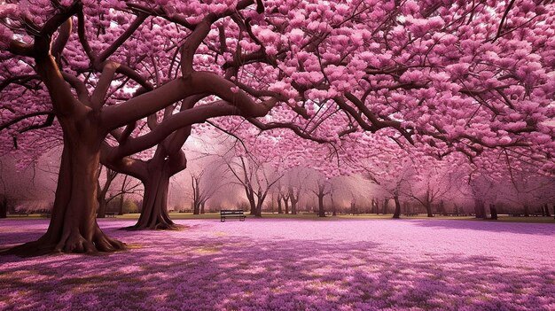 Foto la magnolia de la elegancia de primavera en pleno florecimiento.