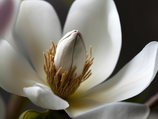 Foto magnolia em flor de perto