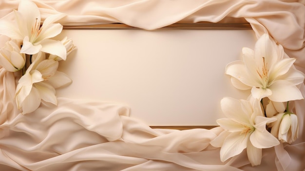 Magnolia graciosa e bandeira de lírio beleza floral serena com amplo espaço de cópia perfeita para diversos projetos criativos e desenhos elegantes