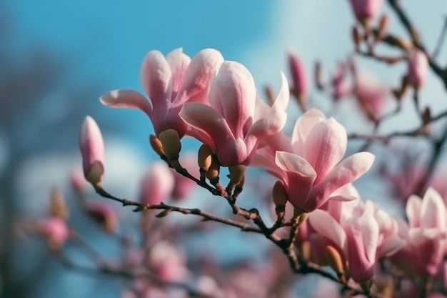 Magnolie blüht im Frühling