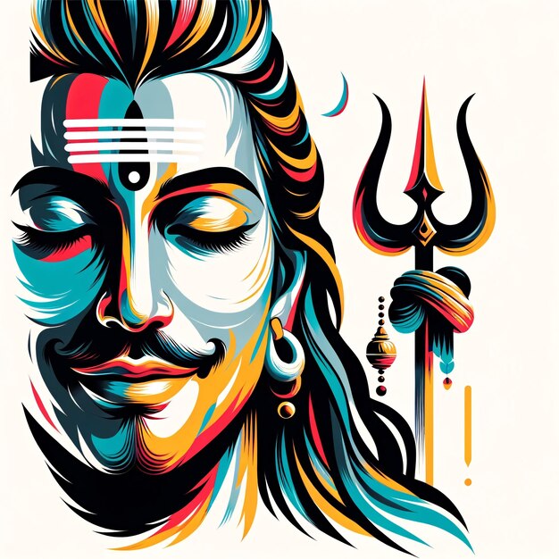 Maha Shivratri Lord Shiva Kunstwerk Mahadev Illustration