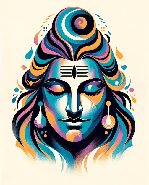 Maha Shivratri Lord Shiva Kunstwerk Mahadev Illustration