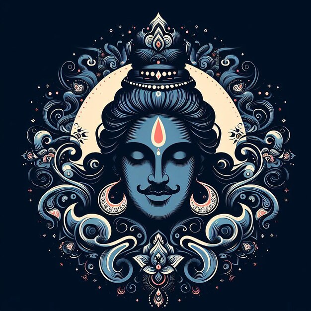 Maha Shivratri Poster-Design mit Hindi-Kalligraphie