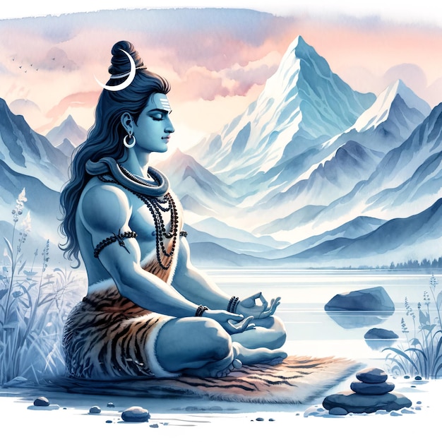 Maha Shivratri Señor Shiva Obra de arte Ilustración de Mahadev