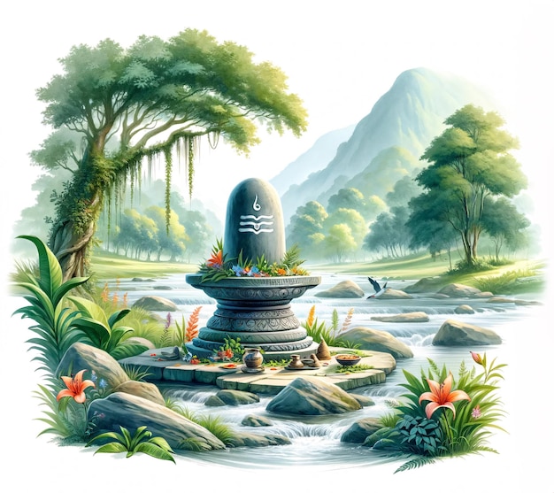 Maha Shivratri Señor Shiva Obra de arte Ilustración de Mahadev