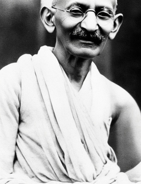 Foto mahatma gandhi, cuyo nombre completo era mohandas karamchand gandhi, fue un destacado líder.