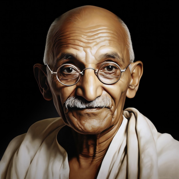 Mahatma Gandhi, die Ikone des Friedens