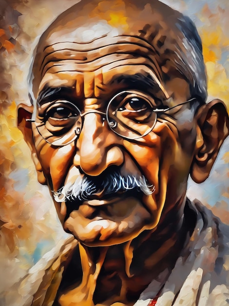 Mahatma Gandhi Illustrationsporträt