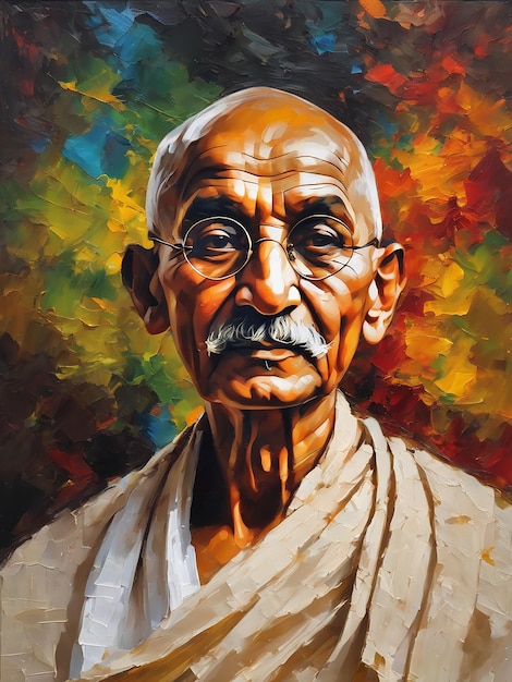 Mahatma Gandhi Illustrationsporträt