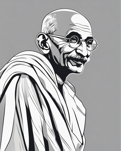 Mahatma Gandhi ilustración del arte concepto de bandera india