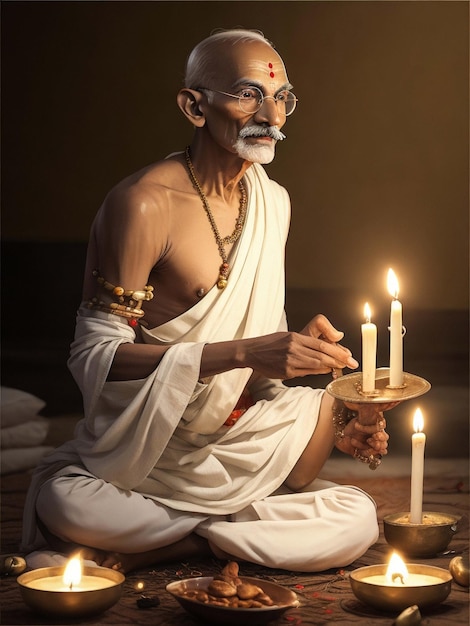 Mahatma Gandhi Indisches Diwali