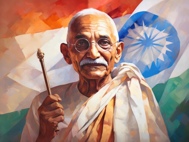 Mahatma Gandhi, luchador por la libertad indio, 2 de octubre.