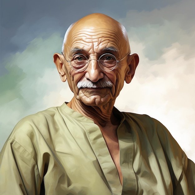 Mahatma Gandhi lutador pela liberdade indiana 2 de outubro