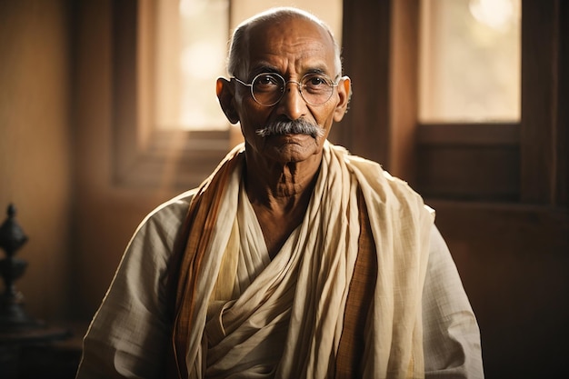 Mahatma Gandhi lutador pela liberdade indiano 2 de outubro