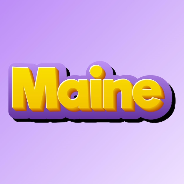 Maine Text effect Ouro JPG foto de cartão de fundo atraente