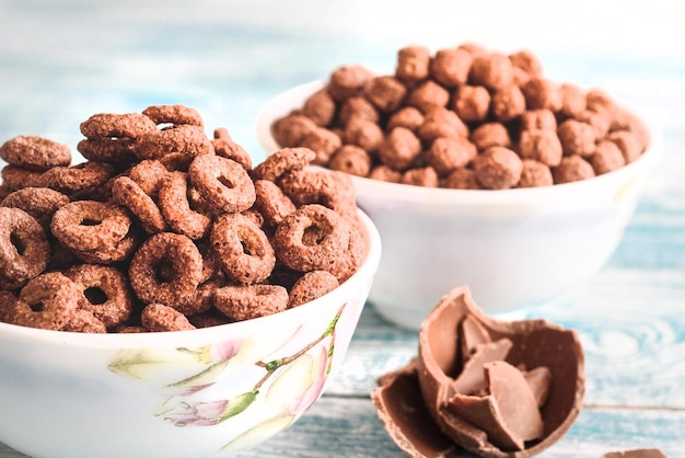 Mais-Schokokugeln Köstliches Frühstück Dessert