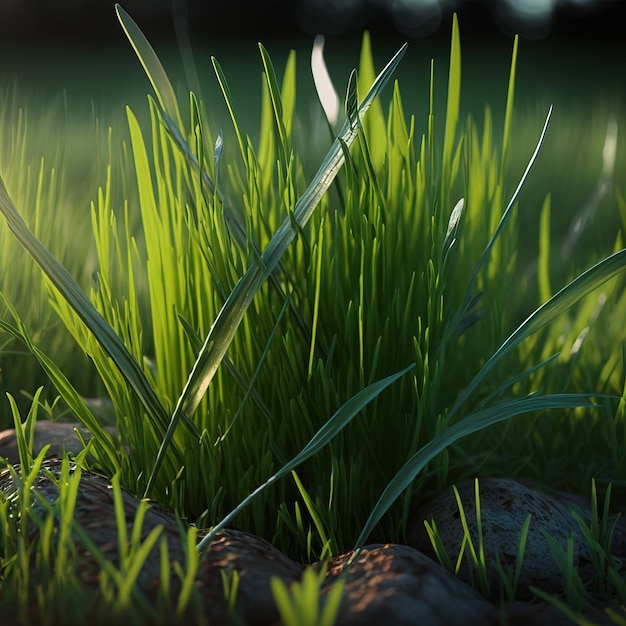 maisfeld bei sonnenaufgang blick auf einen bauernhof feld generative ai