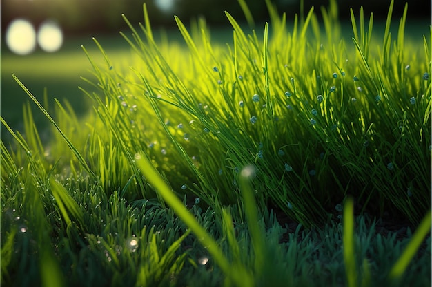 maisfeld bei sonnenaufgang blick auf einen bauernhof feld generative ai