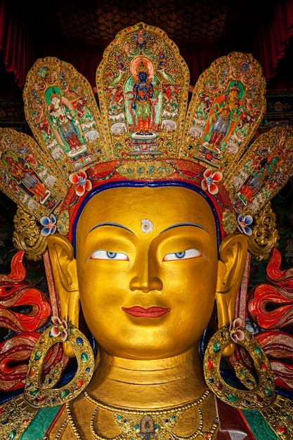 Maitreya Buddha in Thiksey Gompa