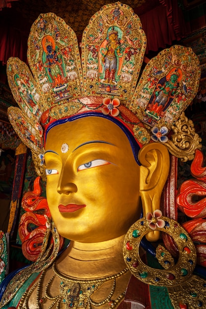 Maitreya Buddha in Thiksey Gompa