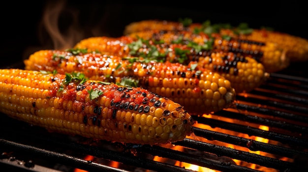 maíz asado con sal y pimienta