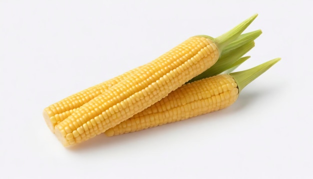 maíz bebé aislado sobre fondo blanco