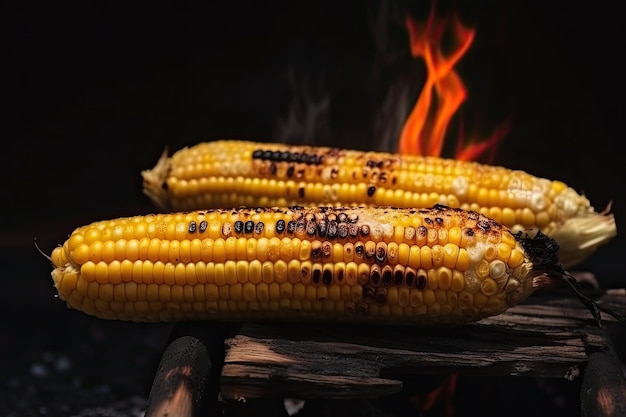 Foto maíz a la brasa ia generativa