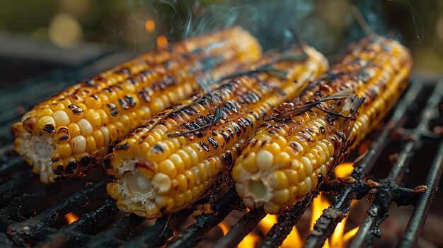 Foto maíz en la parrilla