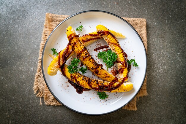 maíz a la plancha con salsa bbq