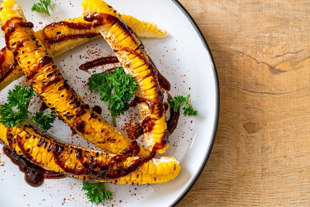 maíz a la plancha con salsa bbq