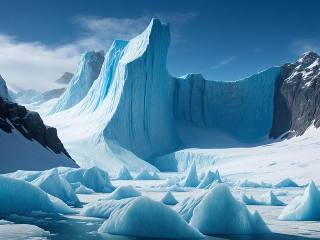 Majestätisch schwebende Eisberge in der Arktis und zeigen die gefrorene Schönheit der Natur