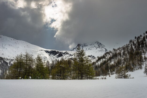 Majestätische Berggipfel in den Alpen