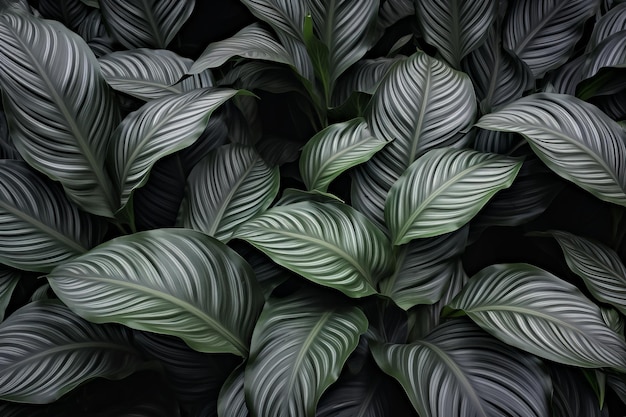 Majestätische Schönheit Das bezaubernde Blattmuster der grauen Calathea Lutea auf einem 32 AR-Hintergrund