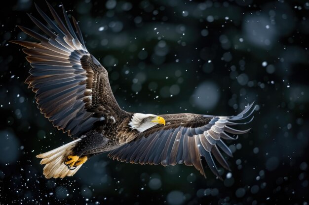 majestätischer Adler ein fesselndes Schaufenster der Natur, ein Vogel, der majestätisch sitzt und den Geist der Freiheit und der ungezähmten Wildnis verkörpert, eine atemberaubende visuelle Ode an die Anmut und Macht der Vögel