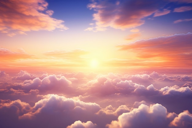 Majestätischer Himmel mit Wolken Panorama-Hintergrund