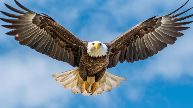 Majestätischer Weißkopfseeadler in Flug-KI generiert