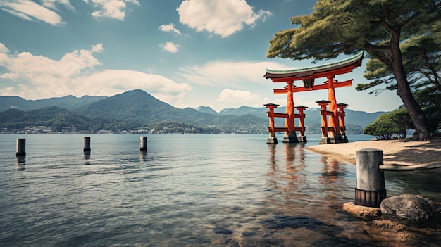 Majestätisches Torii-Tor in Miyajima