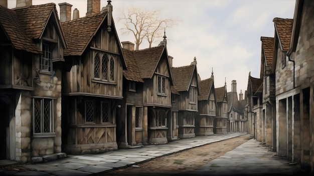 Majestic 17th Century Almshouses Ai