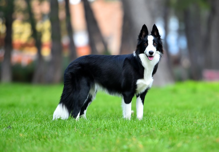 Foto majestic border collie im park